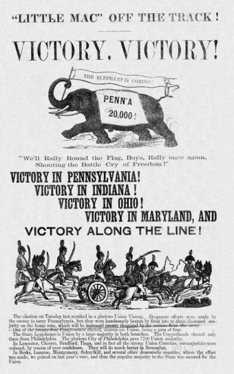 1864 republican campaign elephant.