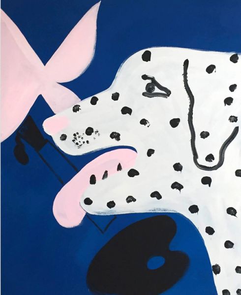 Sojourner Truth Parsons, Black and White Bitch Painting a Butterfly, 2016.