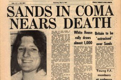 Bobby Sands' headline.