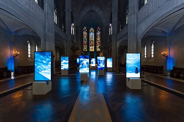 BASEL, SWITZERLAND - JUNE 16: Isaac Julien presents new work "Stones Against Diamonds" as part of the Rolls-Royce Art Programme during Art Basel on June 16, 2015 in Basel, Switzerland.