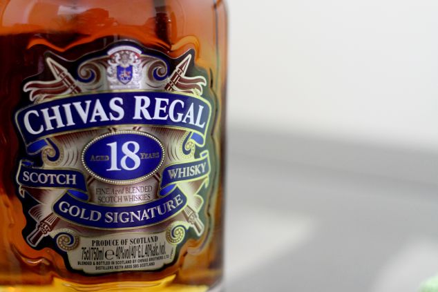 Chivas Regal 18 Year Old blended Scotch whiskey.