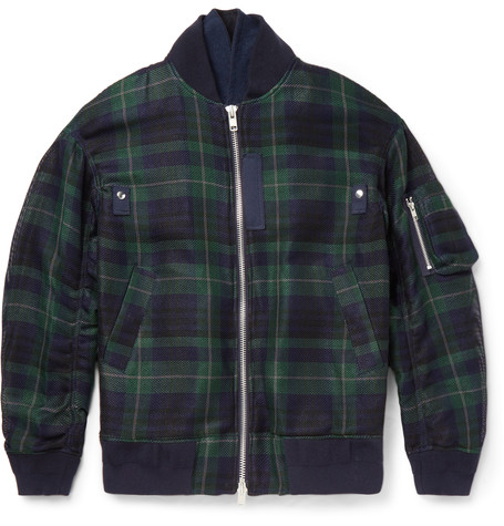 Sacai Checked Canvas Bomber Jacket, $1,160, MrPorter.com