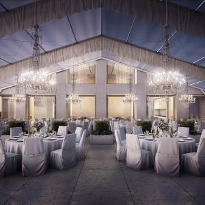 Just a low-key outdoor patio for some casual dinner gatherings.