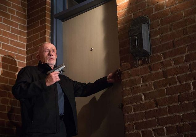 Jonathan Banks as Mike Ehrmantraut.