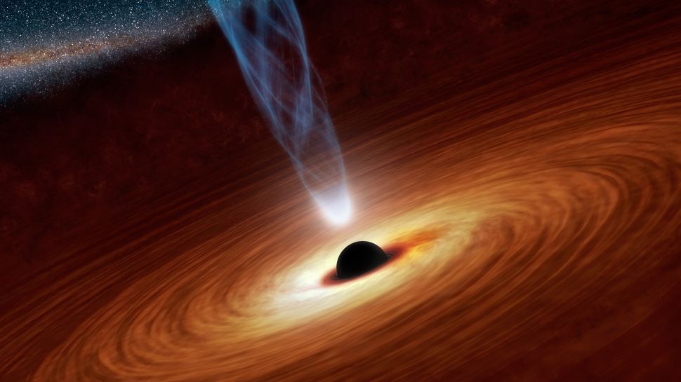 Artist's rendering of a black hole.