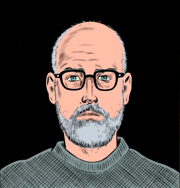 A self-portrait by Mr. Clowes.