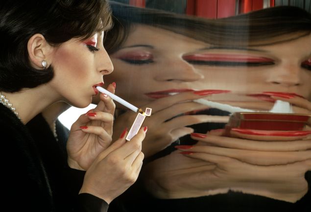 A 1972 photograph of Anjelica Houston, taken when cigarettes were almost constant props.