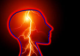 An artist's rendering of a seizure inside the brain.