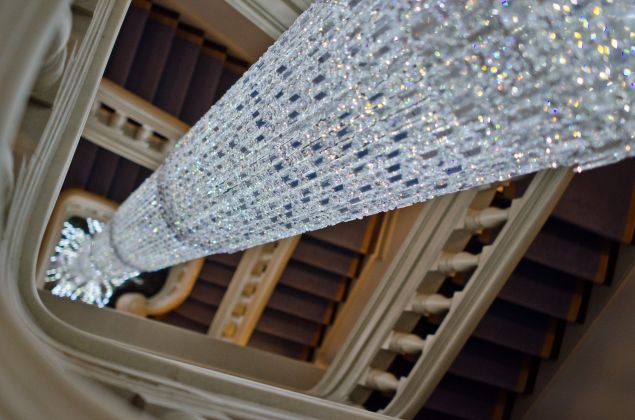 The grandest chandelier in the grandest house.
