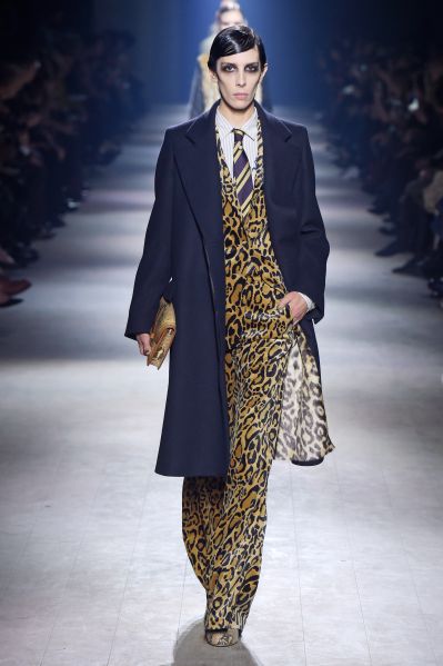 Jamie Bochert in Dries Van Noten leopard