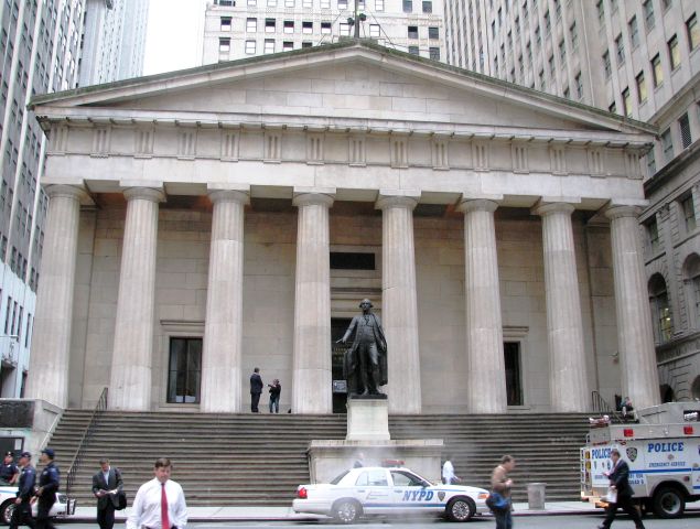 Federal Hall National Memorial on Wall Street.