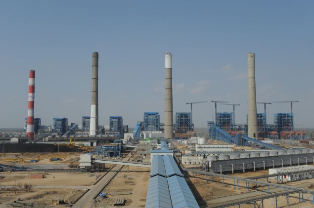 The Adani Power company thermal power plant at Mundra some 400 kms from Ahmedabad on February 18, 2011. This is India's first supercritical 660 MW unit.