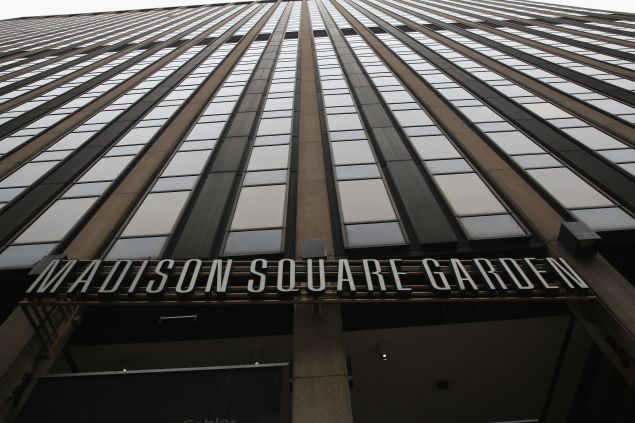 NEW YORK, NY - JULY 25: Manhattan's Madison Square Garden stands over Pennsylvania Station on July 25, 2013 in New York City. The New York City Council 47-1 to only extend the sporting arena's special operating permit for 10 years instead of permanently, as the Garden's owners had requested. The city plans to expand Penn Station, which currently sits below the arena and is daily crowded with some 500,000 people who pass through it via the subway system.
