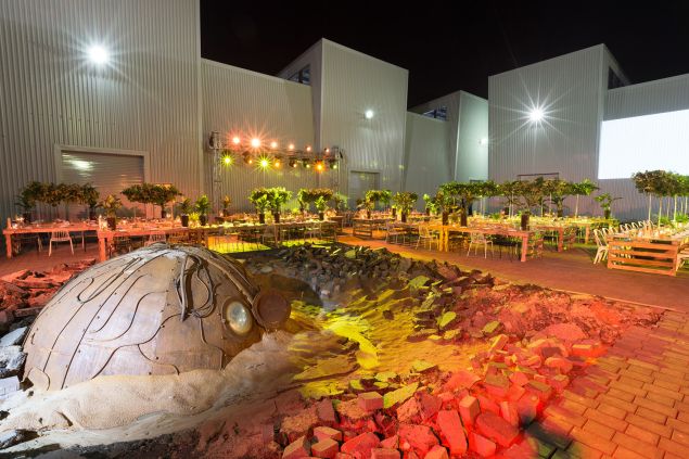 DUBAI, UNITED ARAB EMIRATES - MARCH 19: Alserkal Avenue and the Alserkal family hosts a private VIP dinner in celebration of its expansion in Alserkal Avenue's The Yard on March 19, 2015 in Dubai, United Arab Emirates.