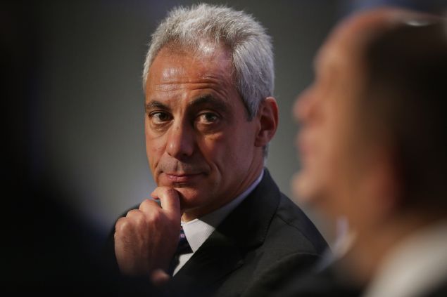 Chicago Mayor Rahm Emanuel participates in a panel discussion during the U.S. Conference of Mayors 84th Winter Meeting at the Capitol Hilton January 20, 2016 in Washington, DC. Emanuel talked about his experience during the recent upsurge in violence Chicago during the discussion about reducing violence and reinforcing trust between police and the community.