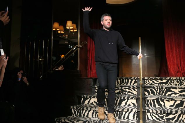 Brandon Maxwell takes a bow at his Fall/Winter fashion show