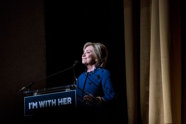 Democratic presidential Candidate Hillary Clinton speaks during a fundraiser at Radio City Music Hall on March 2, 2016 in New York City. Clinton won seven states in yesterday's Super Tuesday. 