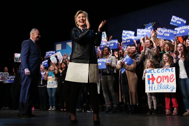 Hillary Clinton in Harlem today.