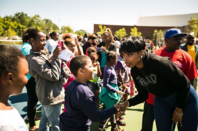 Jennifer Hudson at Hatch Day event in Chicago.