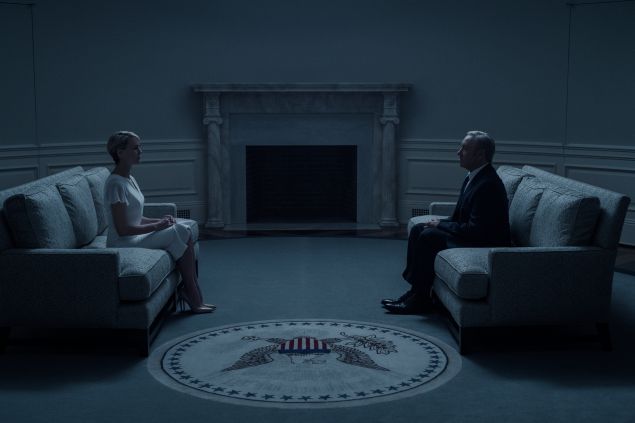 Robin Wright and Kevin Spacey in House of Cards.