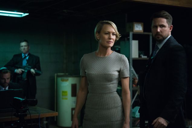 Claire Underwood (Robin Wright) brings the steel--and the terror--to House of Cards.