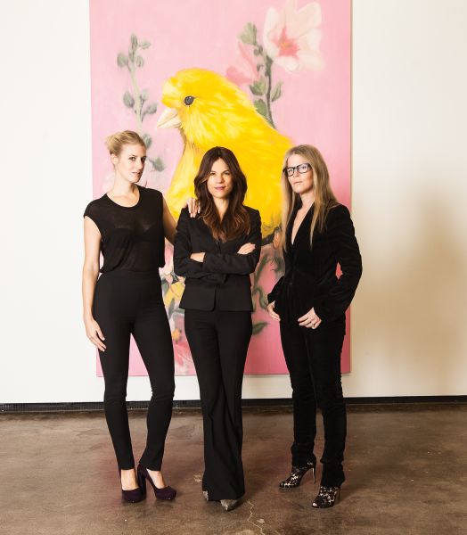 Casey Fremont, Doreen Remen, Yvonne Force Villareal, of Art Production Fund at Maccarone Gallery