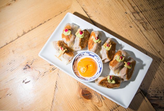 Guac Burger dumplings at Mimi Chengs.