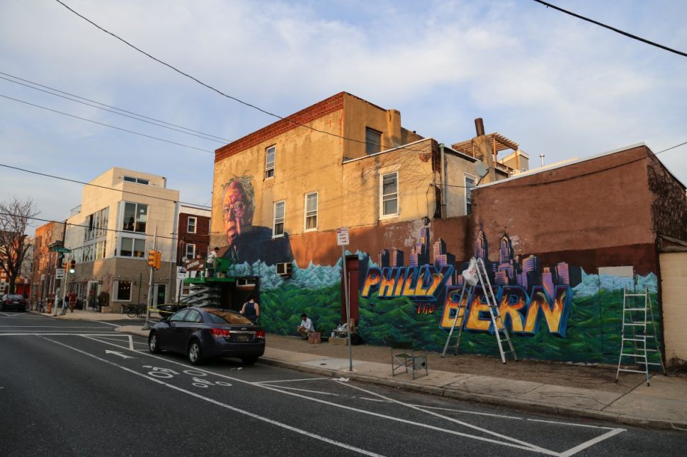 Bernie Sanders mural in Philadelphia