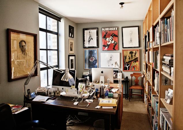 The performer's office.