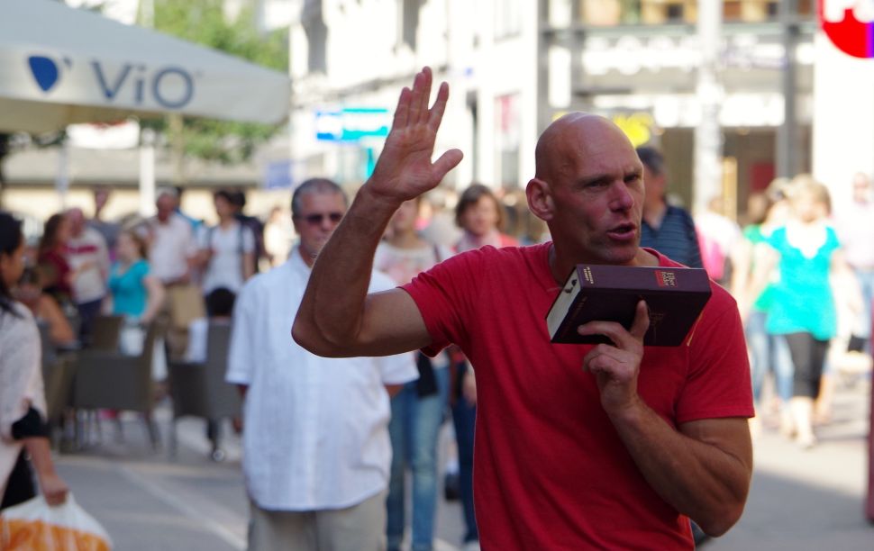 Hamburg Famous Street Preacher, July 11, 2013