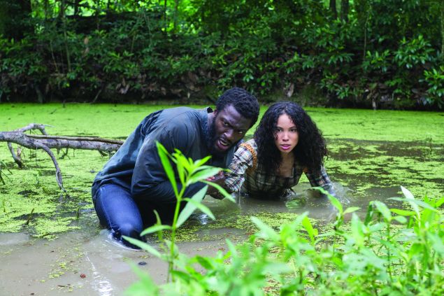 Aldis Hodge and Jurnee Smollett-Bell in Underground.