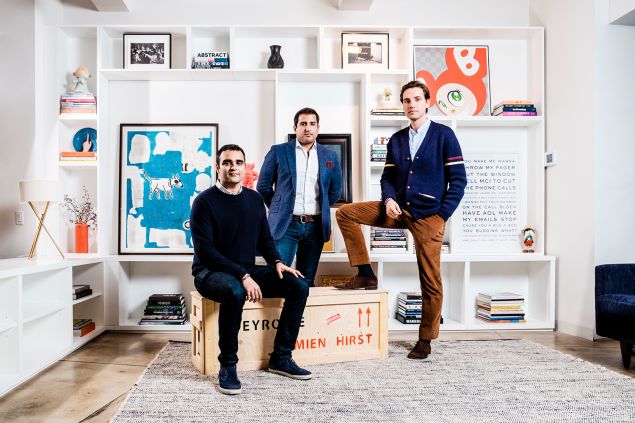 Paddle8 founders shot in their NYC offices.