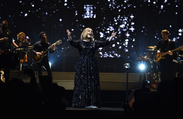 Adele belting it out.