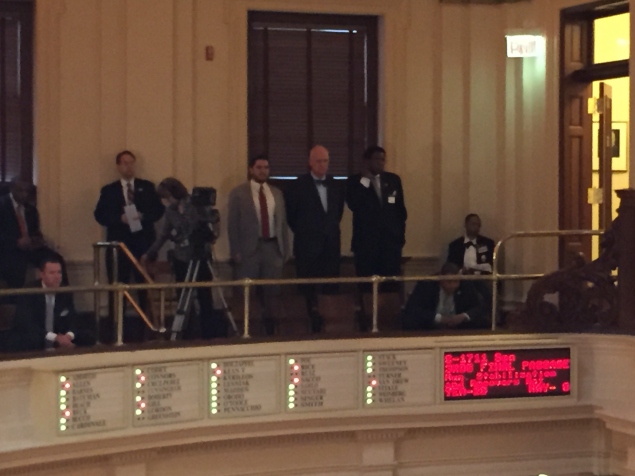 Atlantic City Mayor Don Guardian during last spring's Senate vote on the state takeover of his city