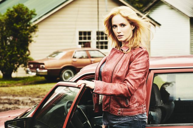 Christina Hendricks as Trudy in Hap and Leonard.
