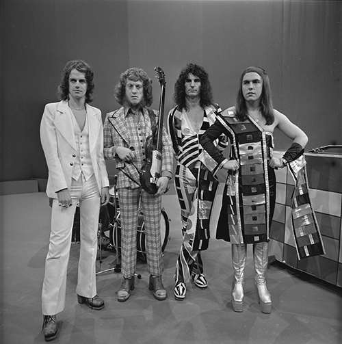 Slade appearing on Top of the Pops.