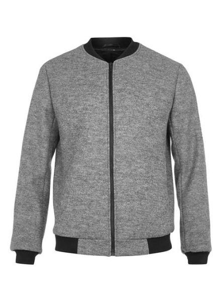 Topman Grey Wool Blend Tailored Bomber Jacket, $160, Topman.com
