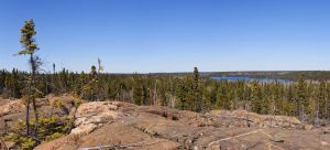 The rocky Canadian Shield in Ontario.