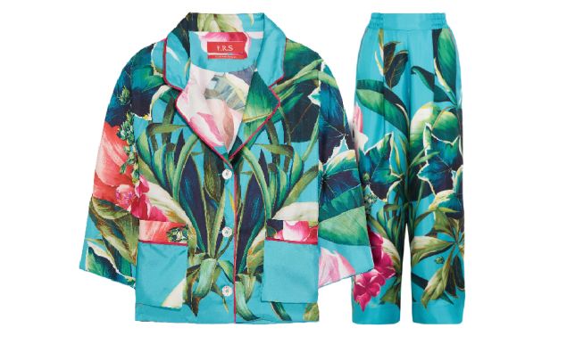 F.R.S For Restless Sleepers oversized printed silk-twill shirt, $755 and printed silk-twill wide-leg pants, $755, NET-A-PORTER.com