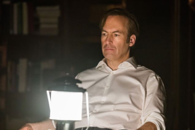 Bob Odenkirk ponders by lamplight in Better Call Saul.