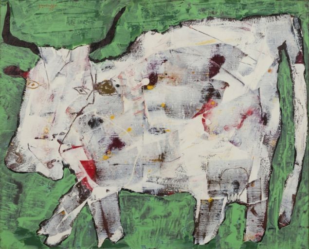 Jean Dubuffet, Vache aux cornes noires (Cow with Black Horns), August 1954.