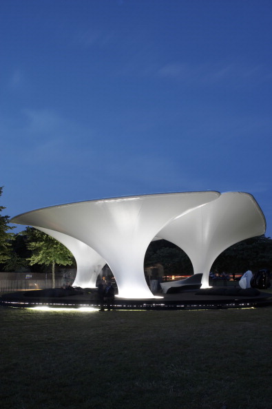 Zaha Hadid's Lilas Pavilion - at the Serpentine Gallery in London, United Kingdom.