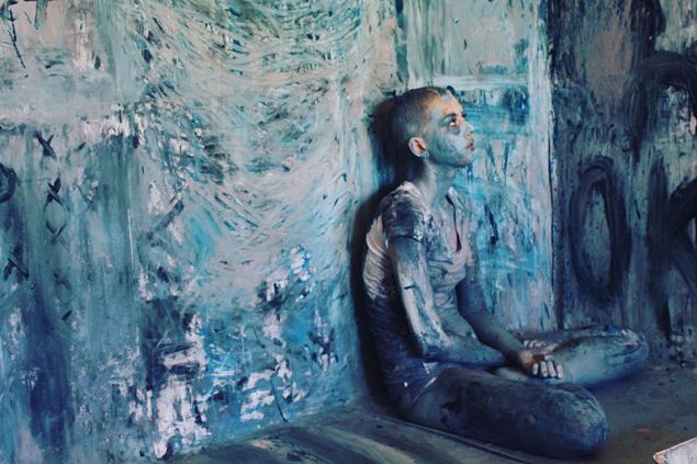 Artist Illma Gore during a performance.