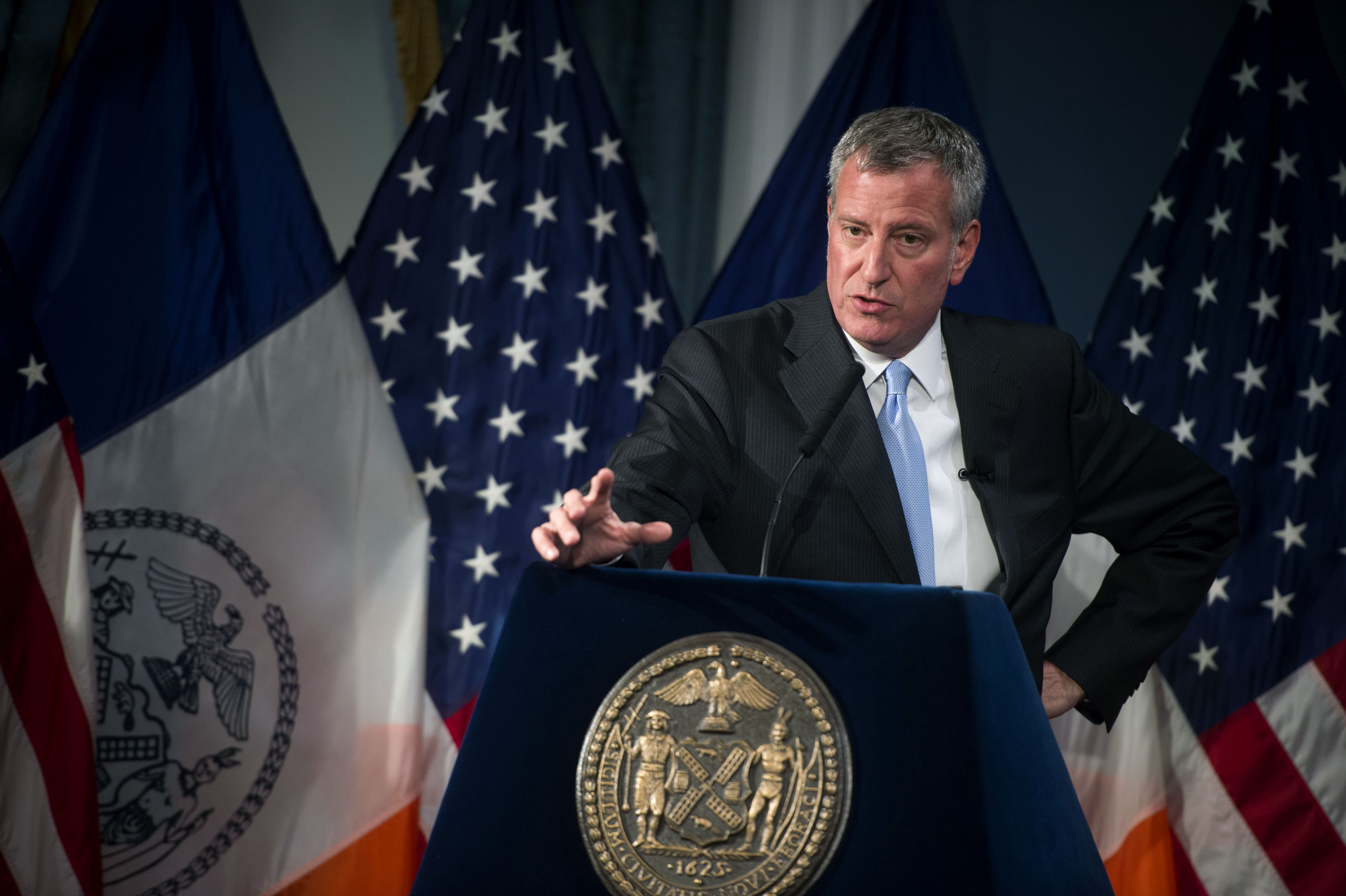 Mayor Bill de Blasio earlier this week.