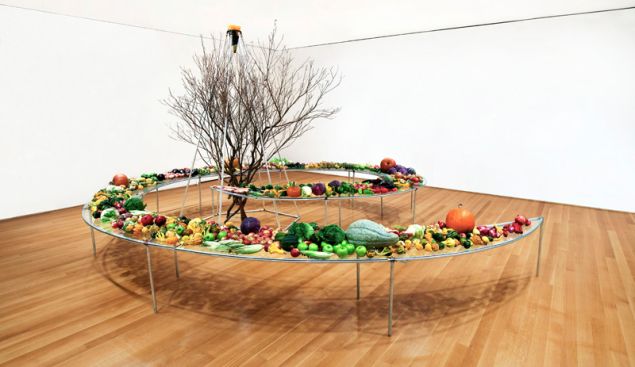 Mario Merz, Tavola a spirale (Spiral table), 1982.
