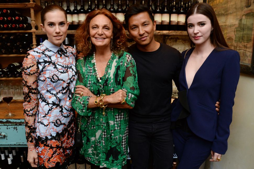 Allison Williams, Diane von Furstenberg, Prabal Gurung, Nell Diamond