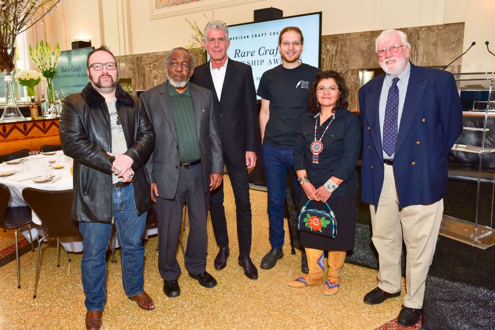 Anthony Bourdain with The Rare Craft Fellowship Awards nominees 