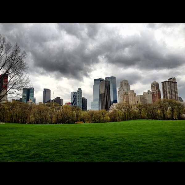 Central Park in April.