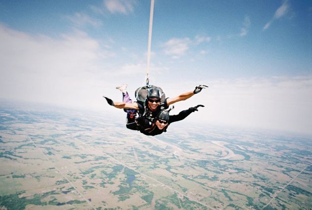 Skydiving makes a regular first date seem much less intimidating