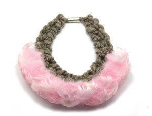 Wool and Feather Necklace by Alice Clarke